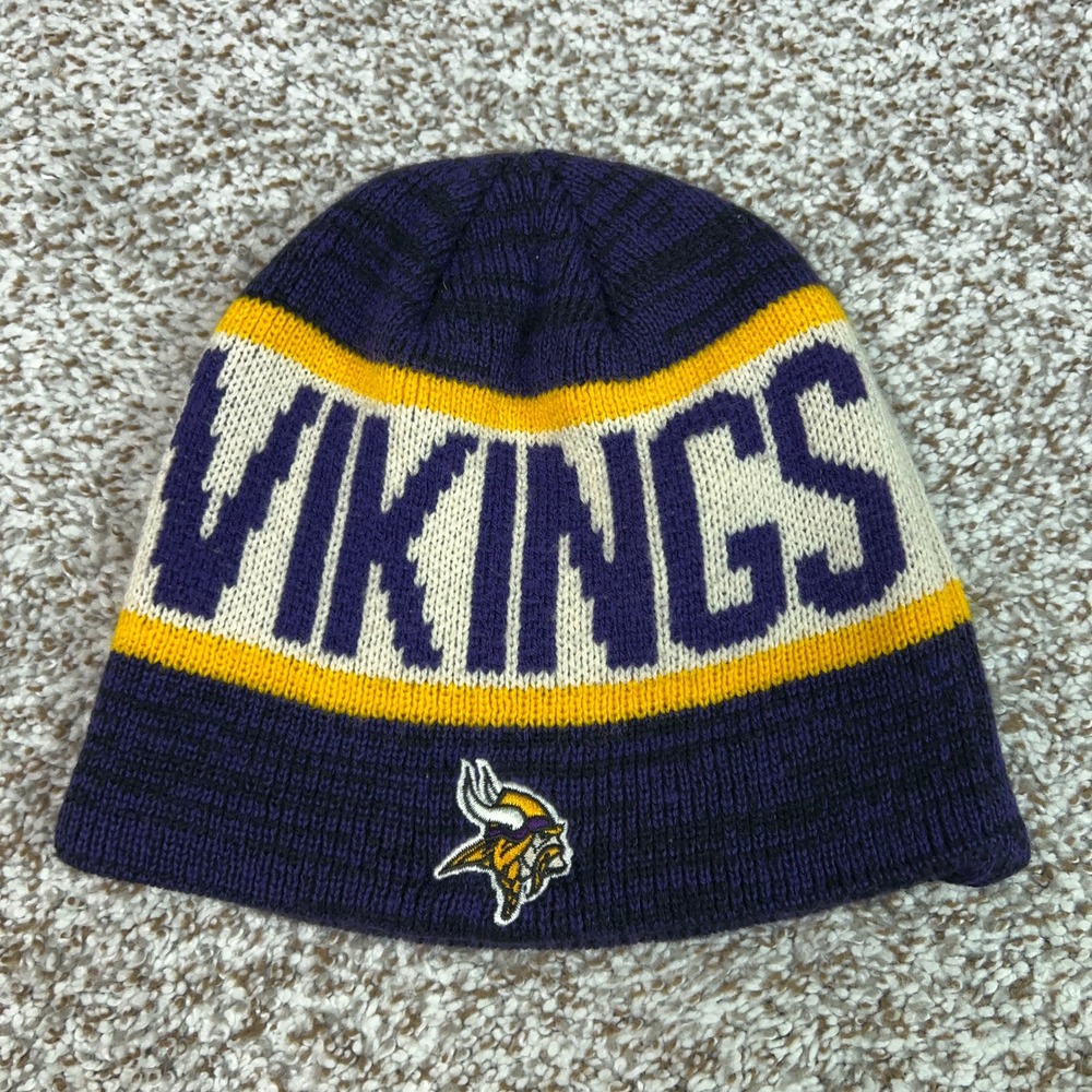 Minnesota Vikings Hat Mens One Size Purple NFL Football Beanie Knit Cap Sports